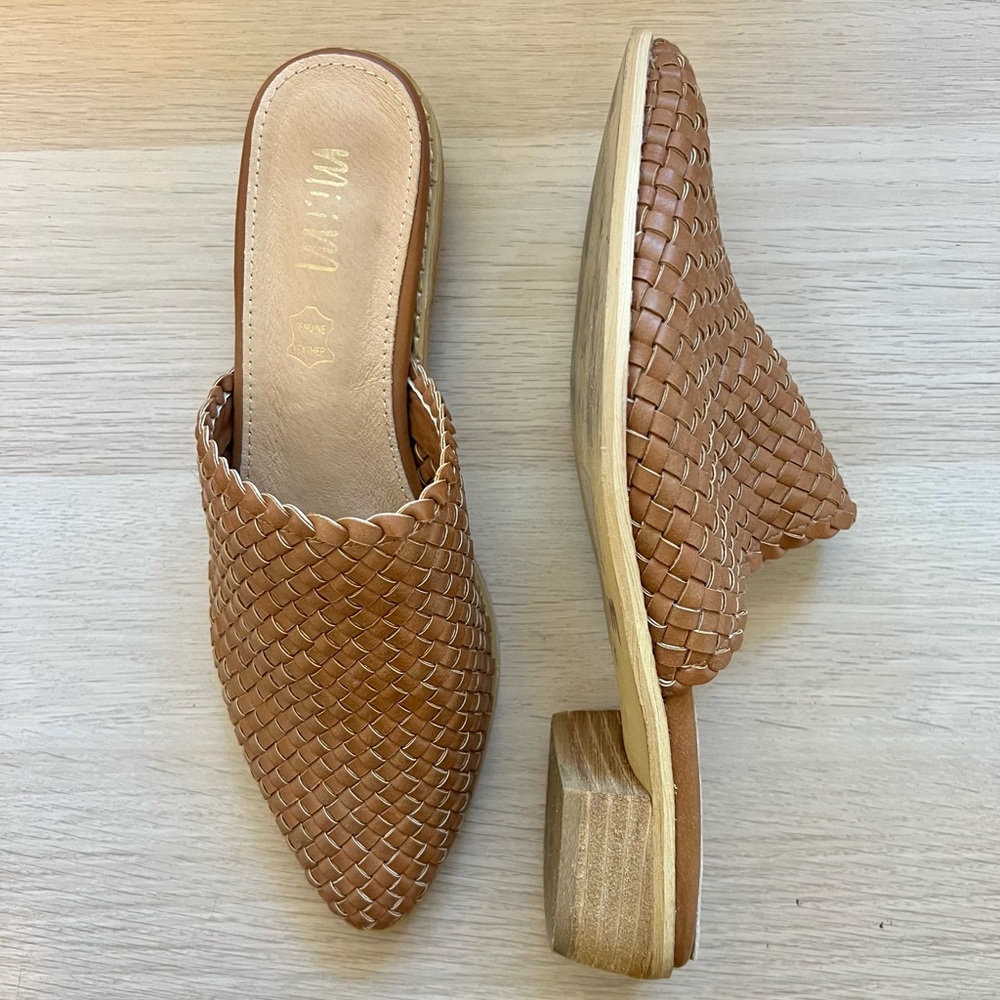 Mi.im Basketweave Leather Mules